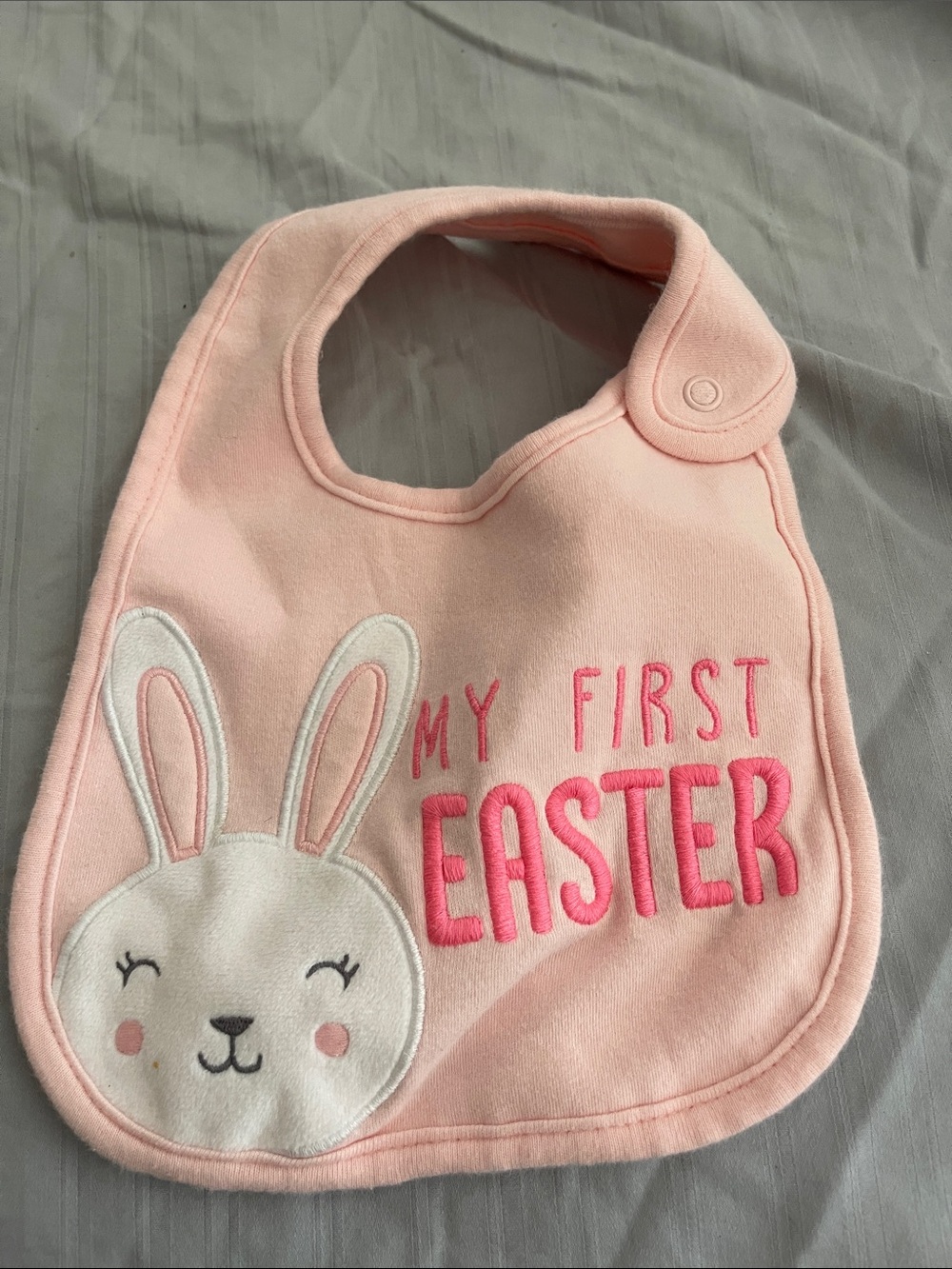 My First Easter Pink Baby Bib